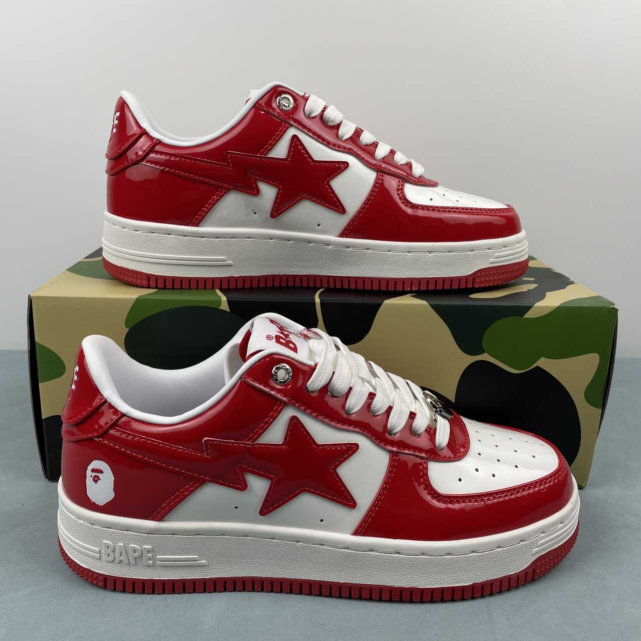A Bathing Ape Bape Sta Low red