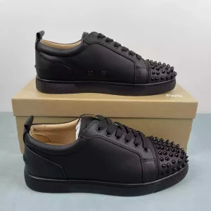 Christian Loubotin Low "Spikes FullBlack"
