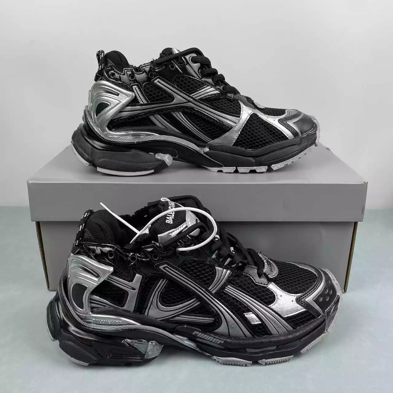 Balenciaga Runner Metallic Silver