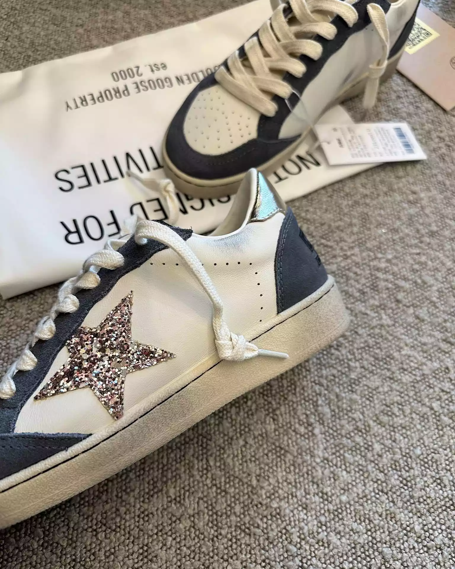Golden Goose Super-Star piel negro/azul - Imagen 3