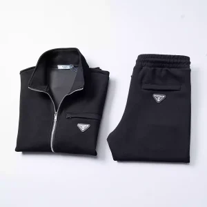 Chándal con cremallera Prada negro
