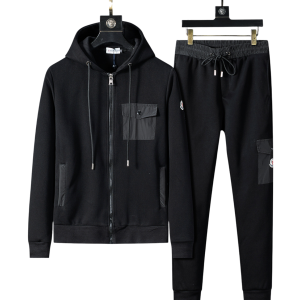 Chándal con cremallera Moncler negro