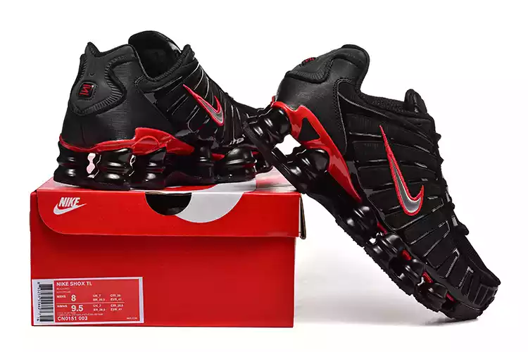 Nike Shox TL negras/rojas - Imagen 2
