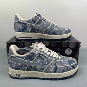 Louis Vuitton x Nike Air Force 1 Low monogramas azul