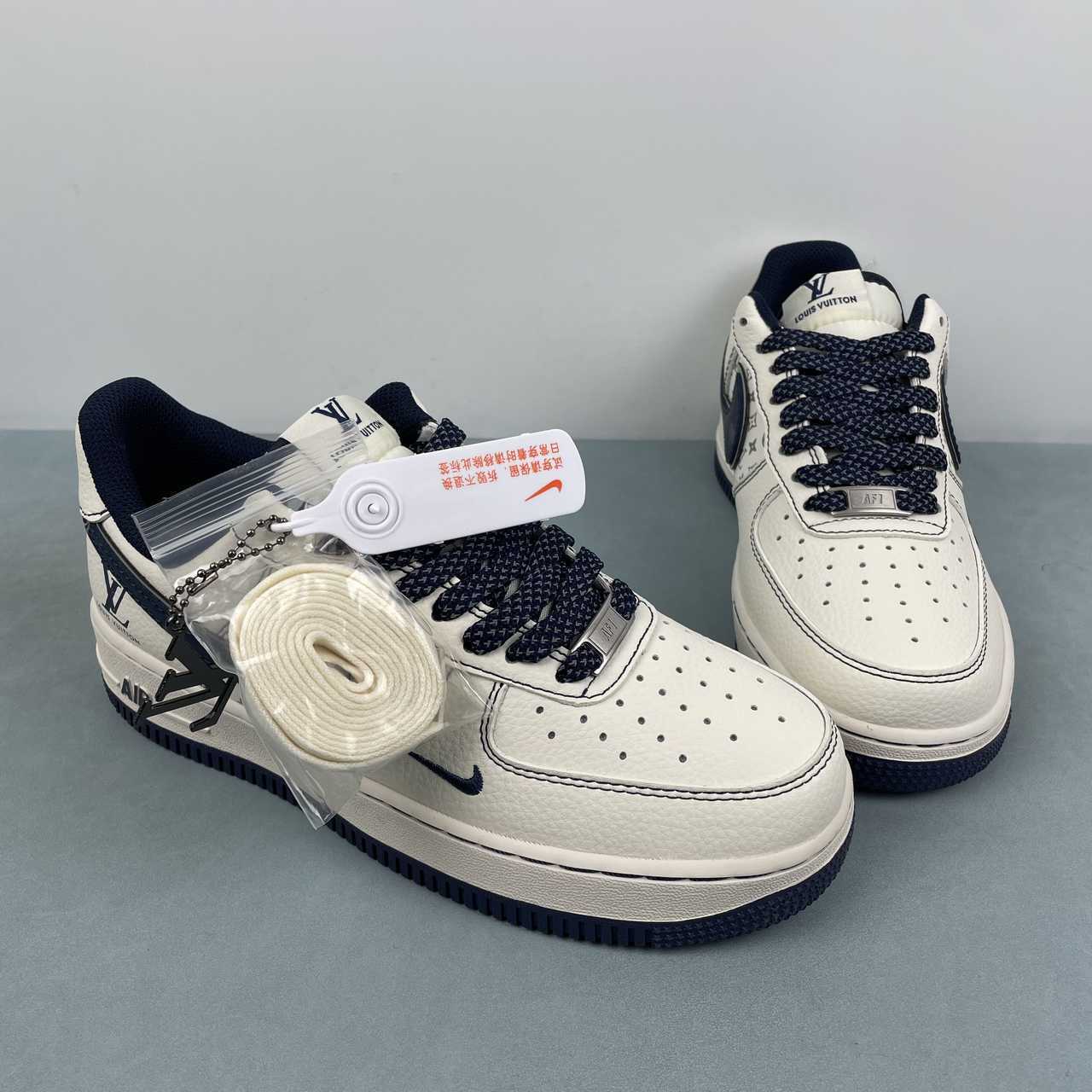 Louis Vuitton x Nike Air Force 1 Low White & Navy - Imagen 2