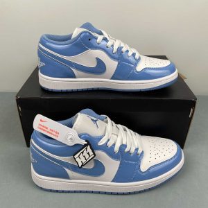 Nike Air Jordan 1 Low UNC Azul Celeste y Blanco