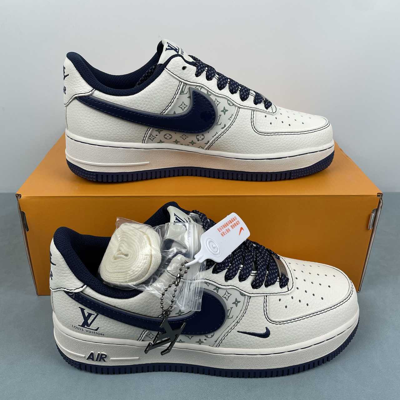 Louis Vuitton x Nike Air Force 1 Low White & Navy