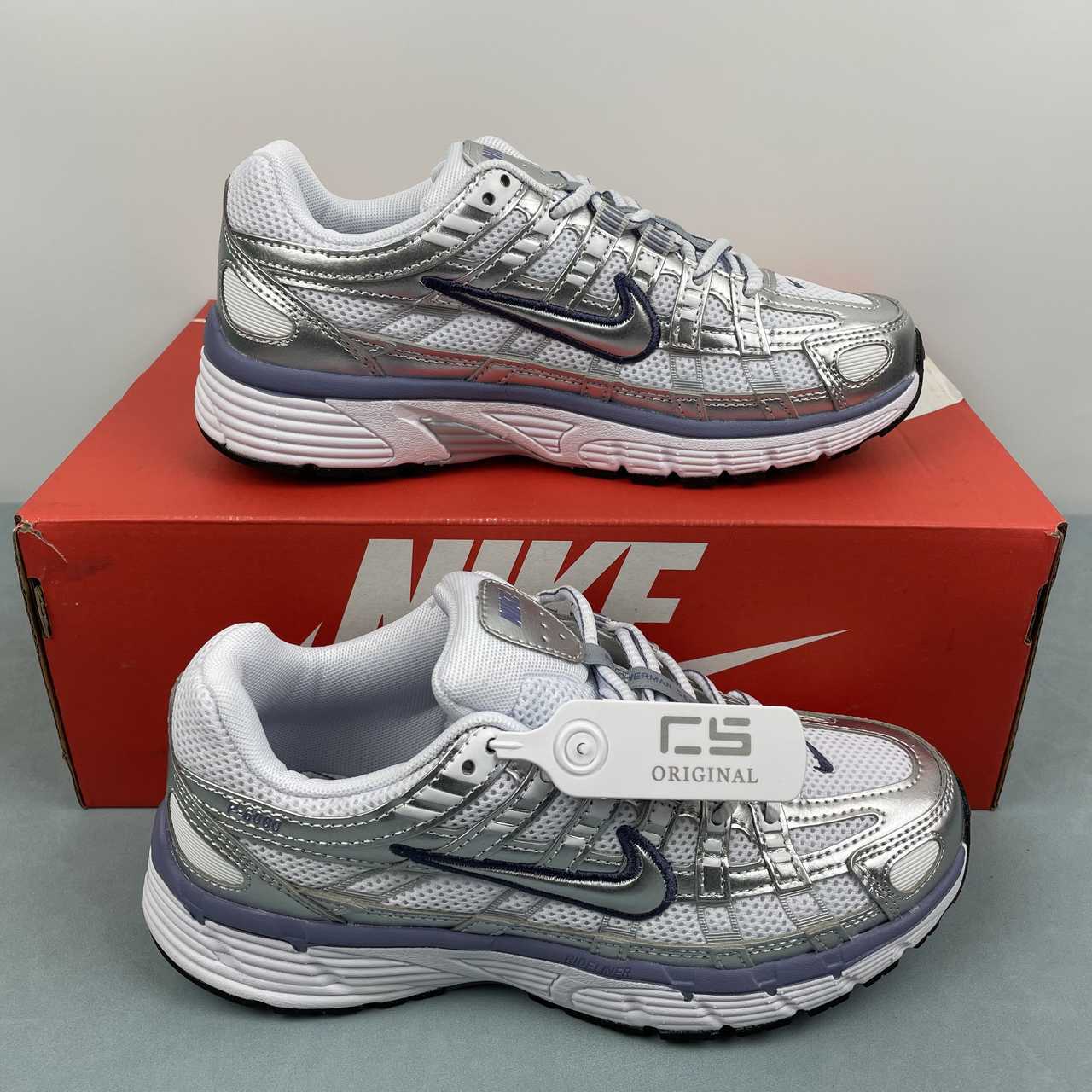Nike P-6000 Metallic Silver & Blue