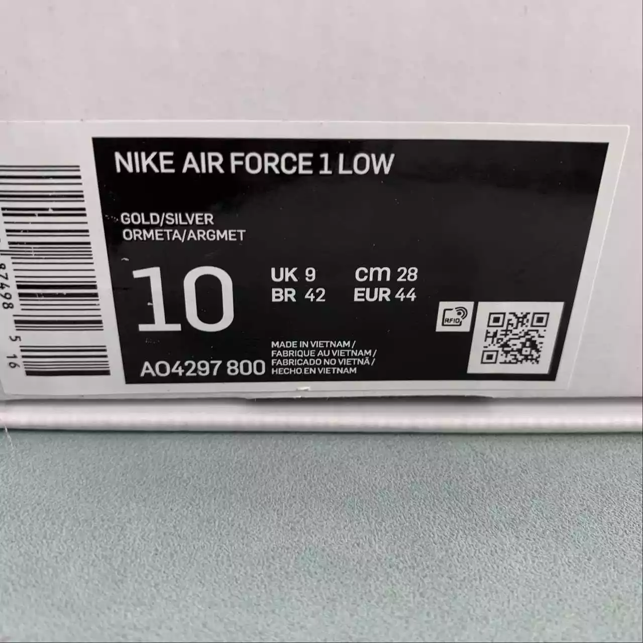 Nike Air Force OFF-WHITE doradas - Imagen 8