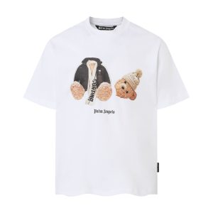Camiseta Palm Angels Blanco - Kill The Bear logo