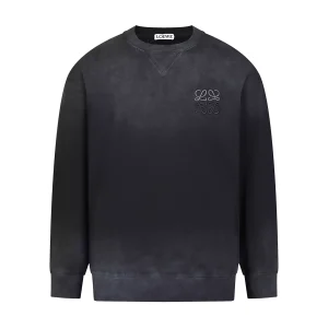 Sudadera Loewe efecto manchado negra