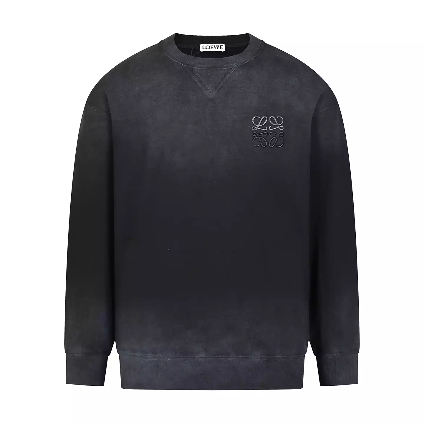 Sudadera Loewe efecto manchado negra