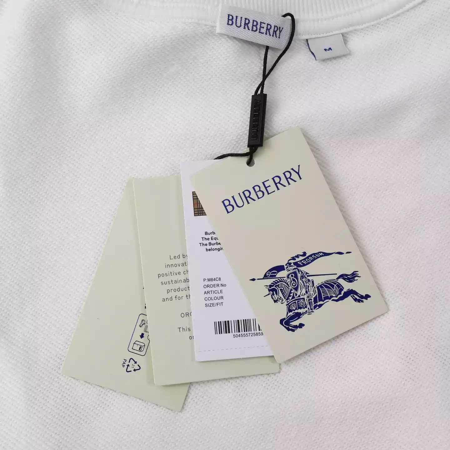 Sudadera Burberry "Horse Logo" blanco - Imagen 8