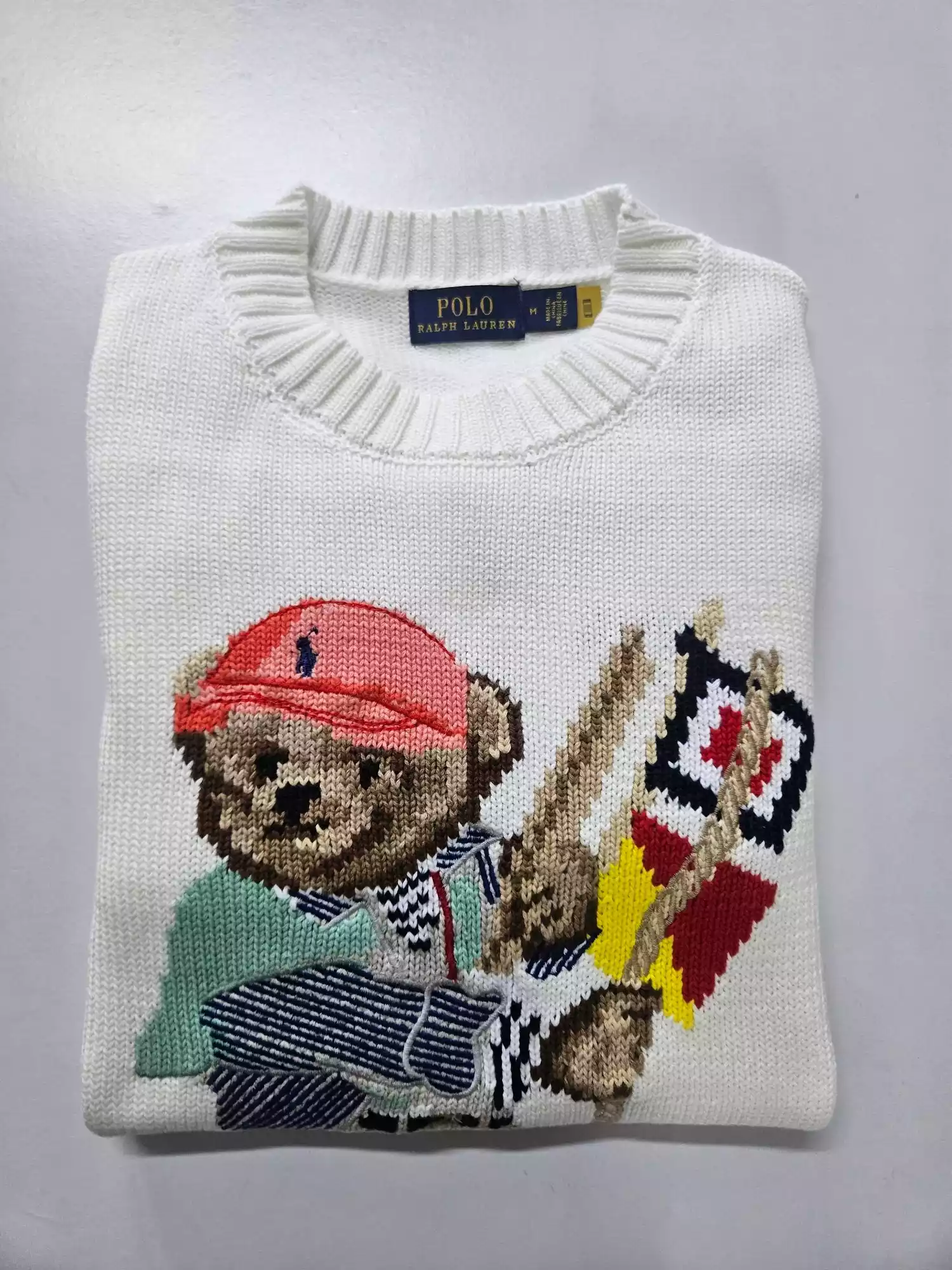 Suéter Polo Ralph Lauren Playing Kite Bear blanco - Imagen 4