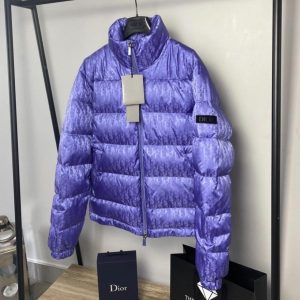 Chaqueta acolchada Dior monograma azul talla S (ENVÍO 72 HORAS)